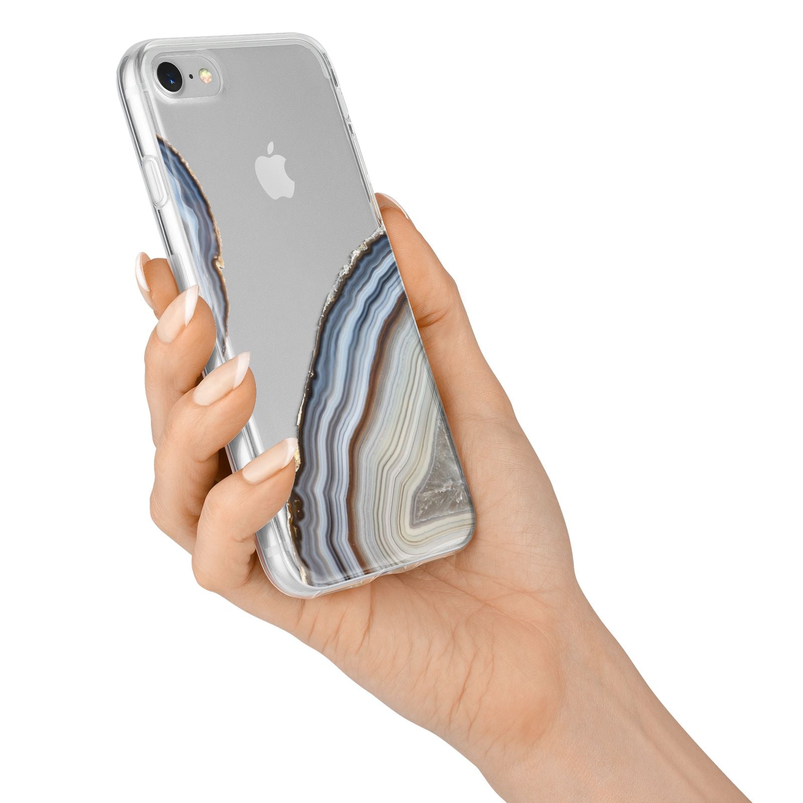 Agate Blue Grey iPhone 7 Bumper Case on Silver iPhone Alternative Image