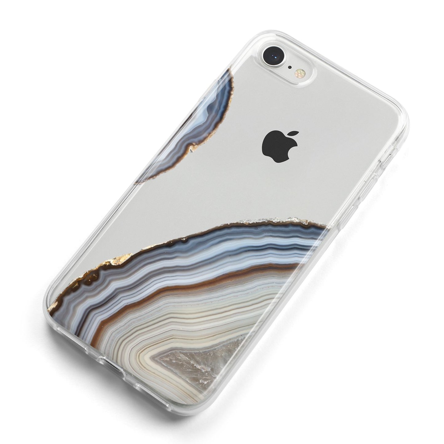 Agate Blue Grey iPhone 8 Bumper Case on Silver iPhone Alternative Image