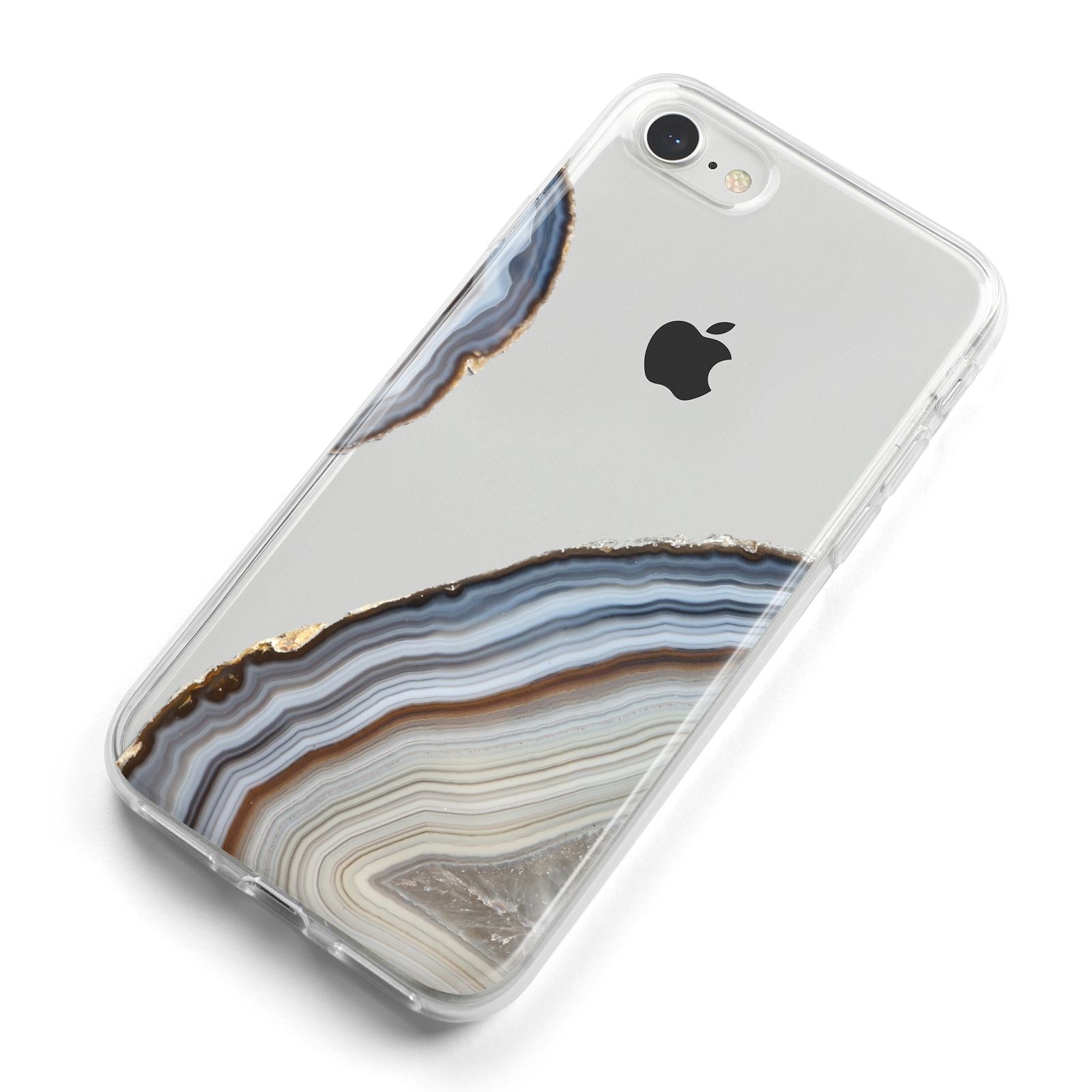 Agate Blue Grey iPhone 8 Bumper Case on Silver iPhone Alternative Image