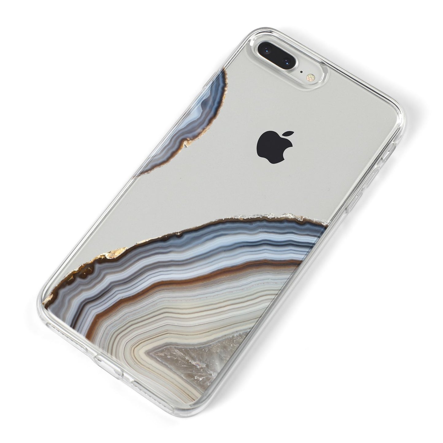 Agate Blue Grey iPhone 8 Plus Bumper Case on Silver iPhone Alternative Image