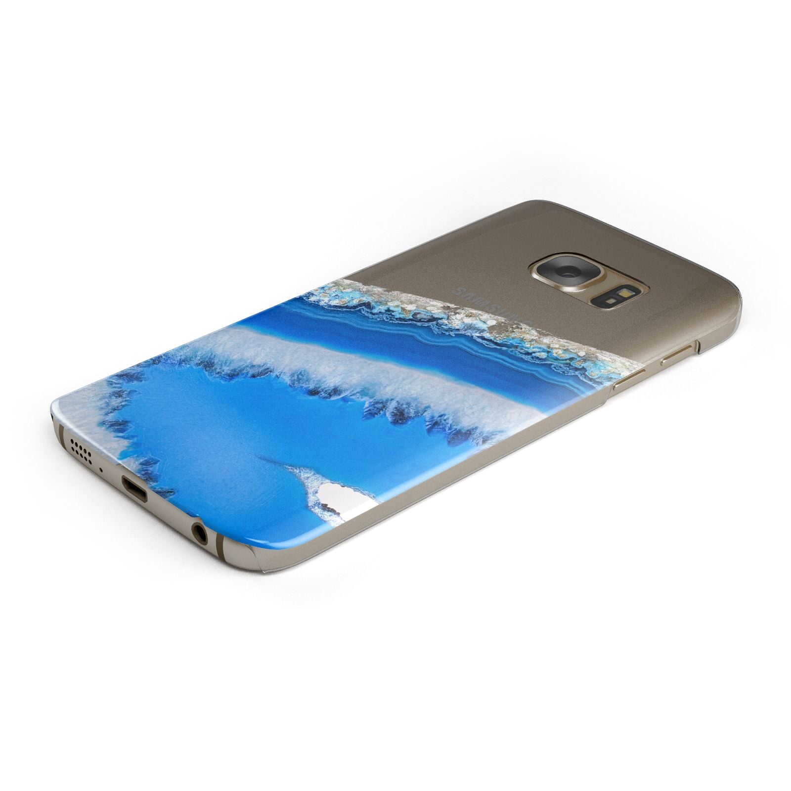 Agate Blue Protective Samsung Galaxy Case Angled Image