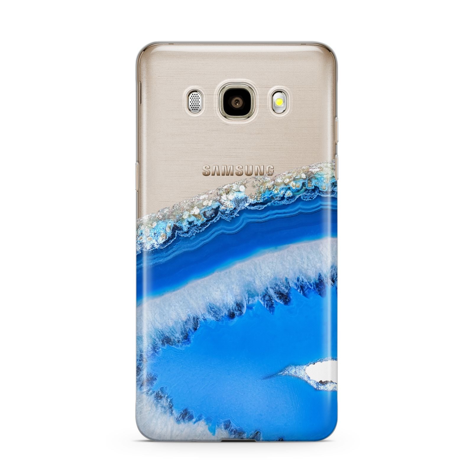 Agate Blue Samsung Galaxy J7 2016 Case on gold phone