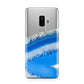 Agate Blue Samsung Galaxy S9 Plus Case on Silver phone
