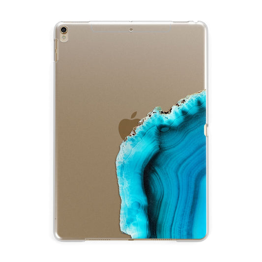 Agate Blue Turquoise Apple iPad Gold Case