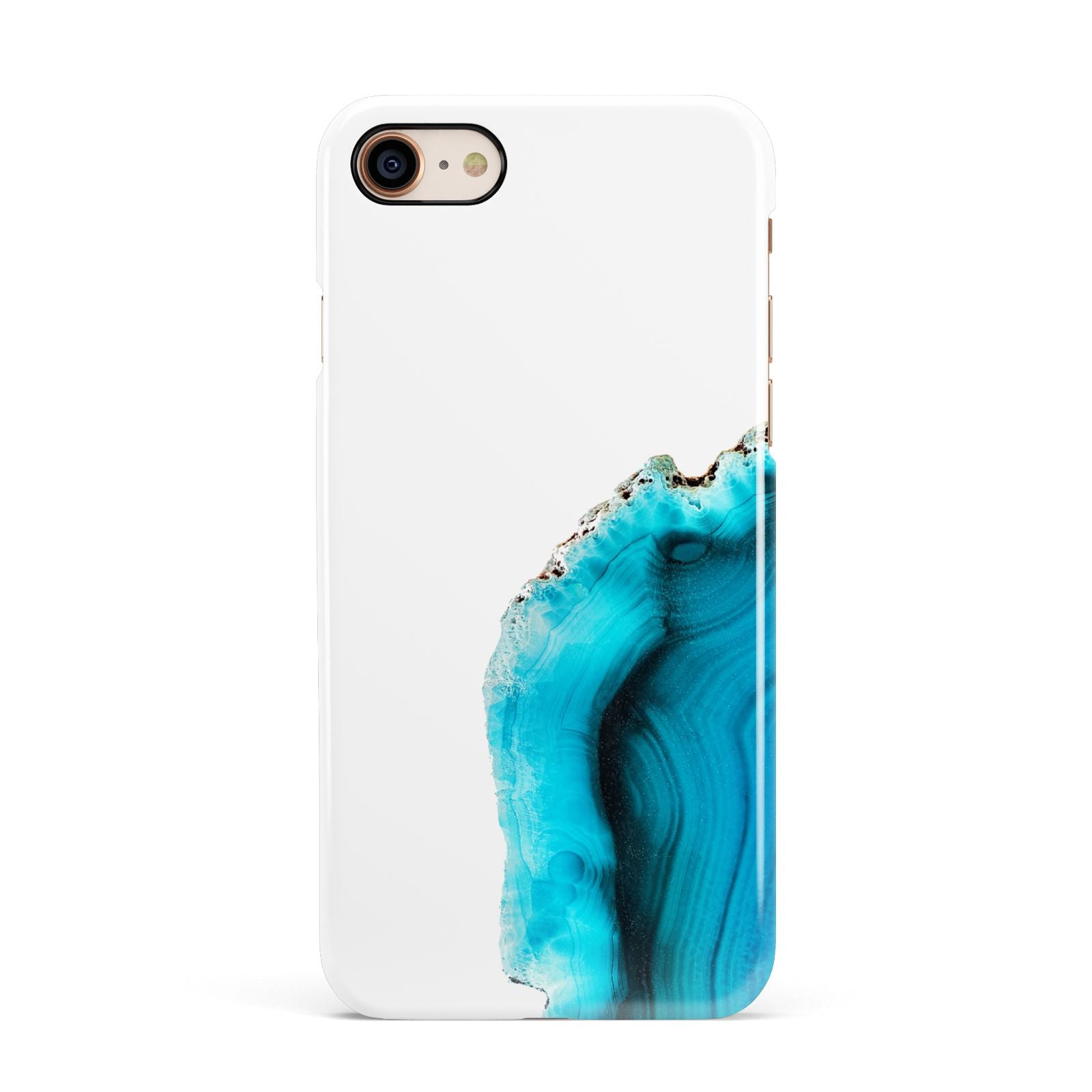 Agate Blue Turquoise Apple iPhone 7 8 3D Snap Case