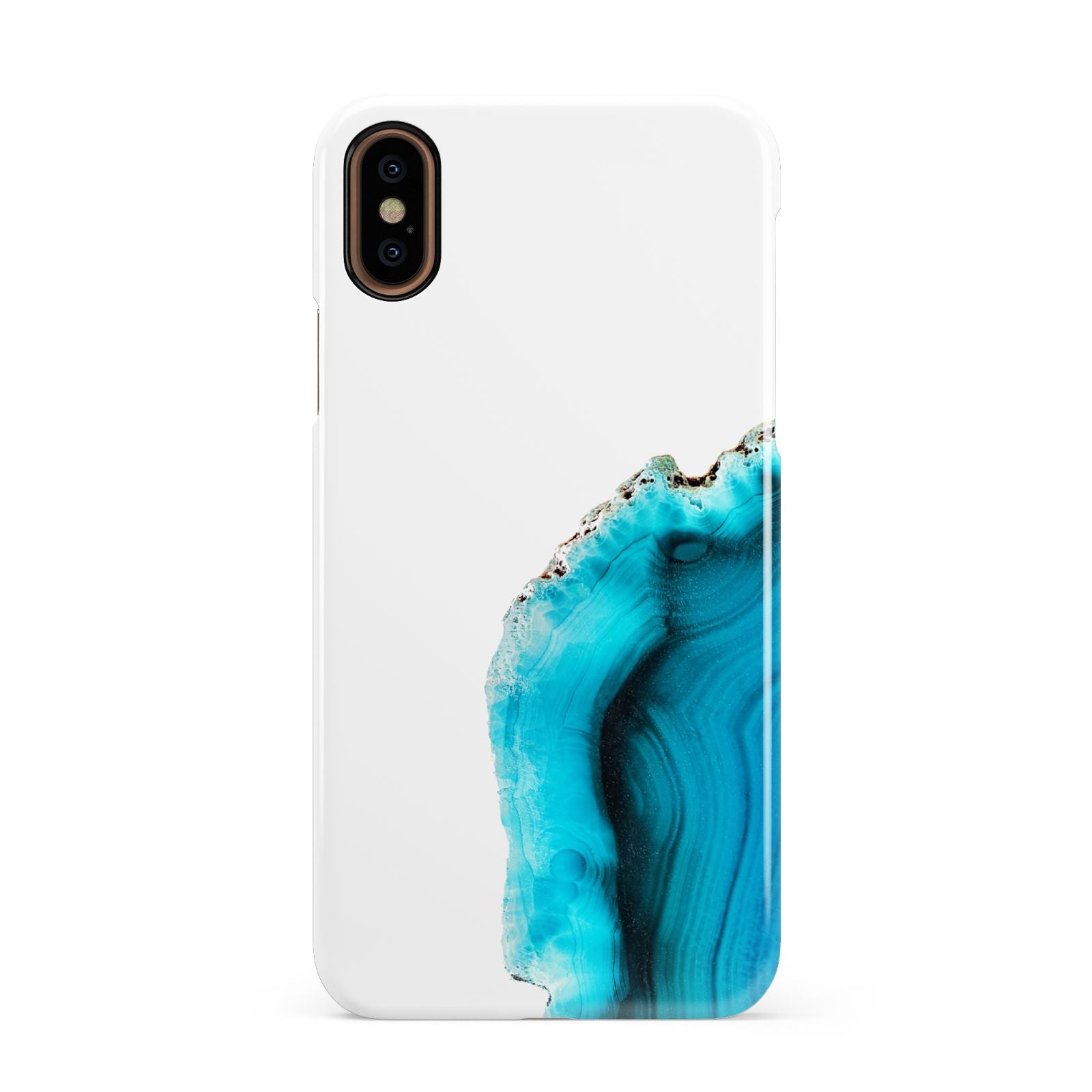 Agate Blue Turquoise Apple iPhone XS 3D Snap Case