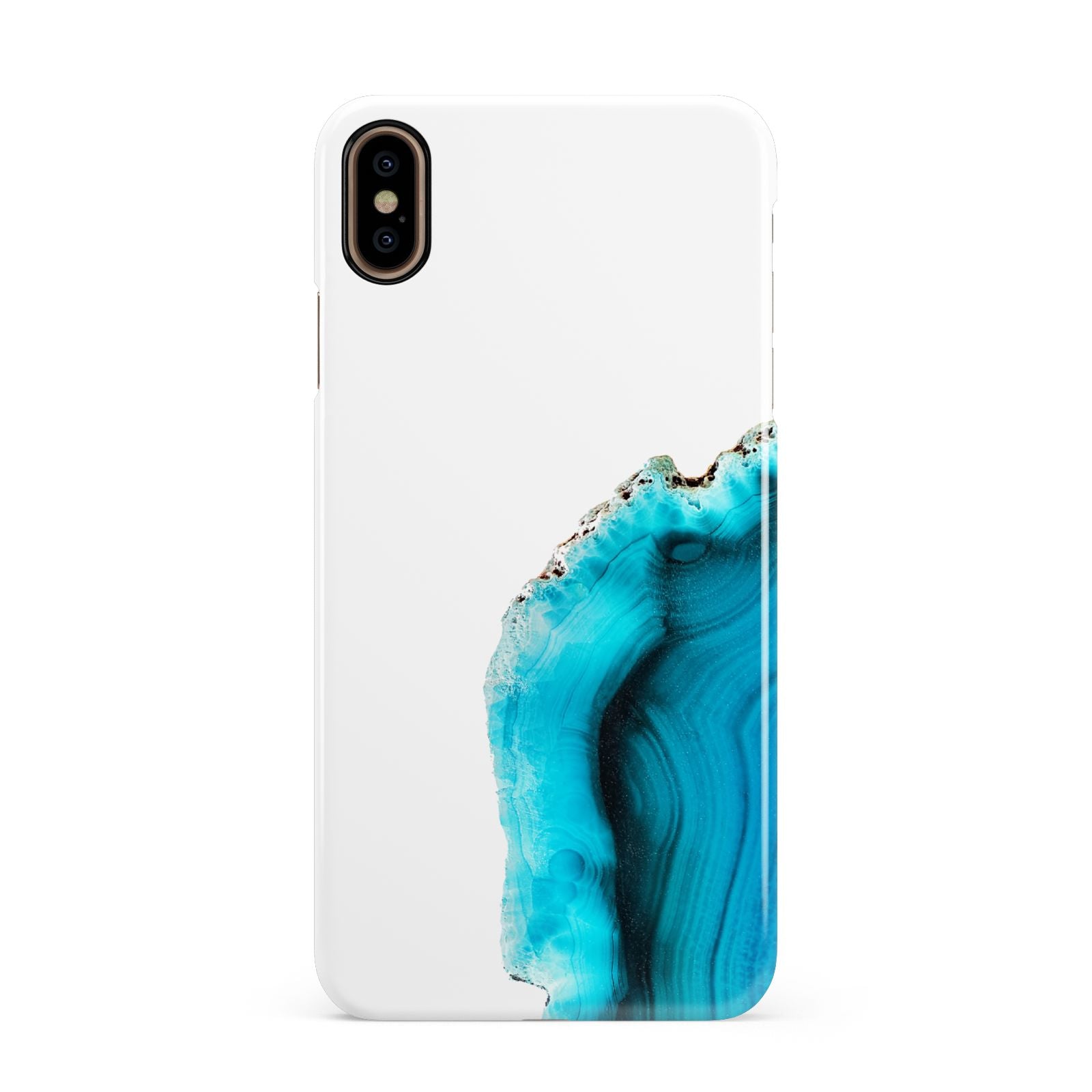 Agate Blue Turquoise Apple iPhone Xs Max 3D Snap Case