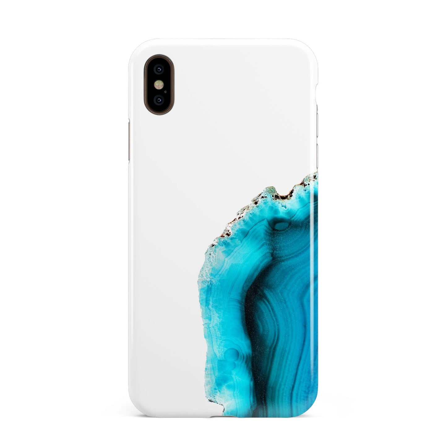 Agate Blue Turquoise Apple iPhone Xs Max 3D Tough Case