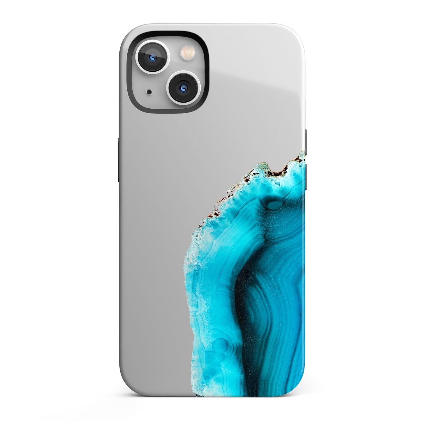 Agate Blue Turquoise iPhone 13 Full Wrap 3D Tough Case