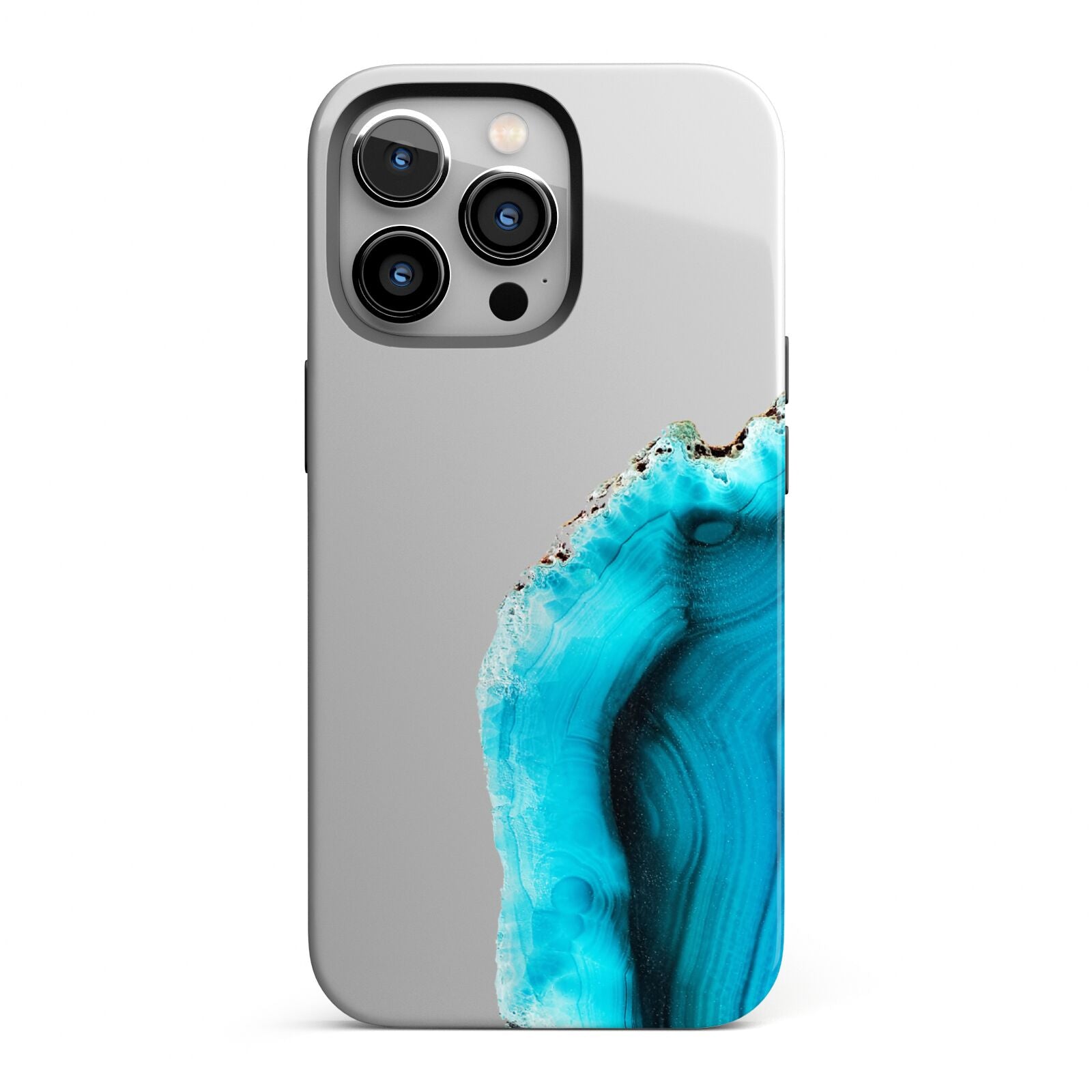 Agate Blue Turquoise iPhone 13 Pro Full Wrap 3D Tough Case