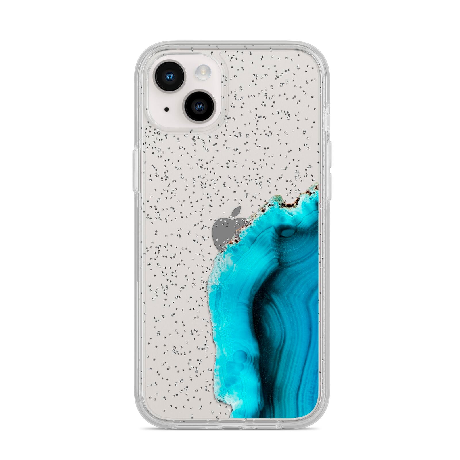 Agate Blue Turquoise iPhone 14 Plus Glitter Tough Case Starlight