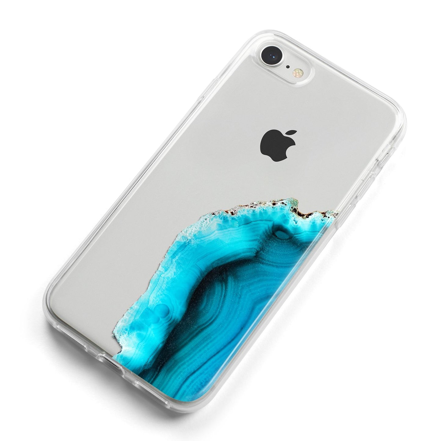 Agate Blue Turquoise iPhone 8 Bumper Case on Silver iPhone Alternative Image