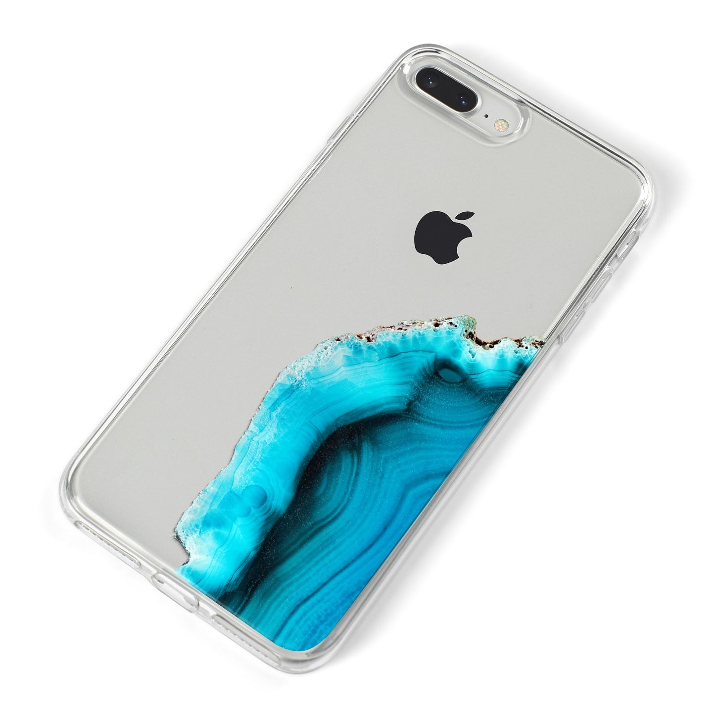 Agate Blue Turquoise iPhone 8 Plus Bumper Case on Silver iPhone Alternative Image