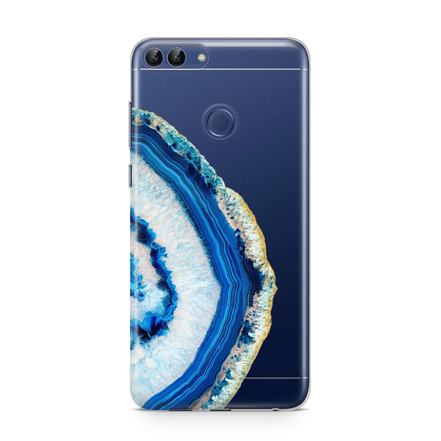 Agate Dark Blue and Turquoise Huawei P Smart Case