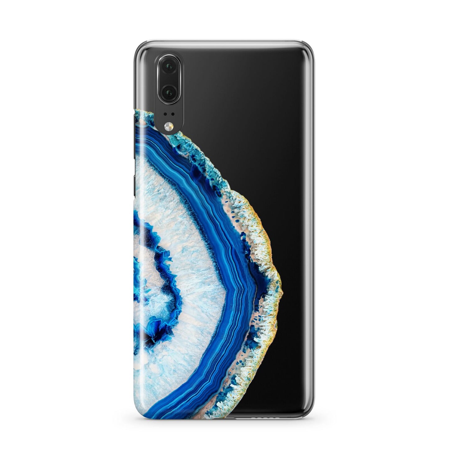 Agate Dark Blue and Turquoise Huawei P20 Phone Case