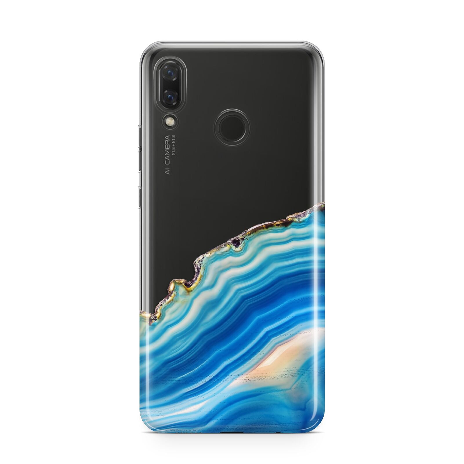 Agate Pale Blue and Bright Blue Huawei Nova 3 Phone Case