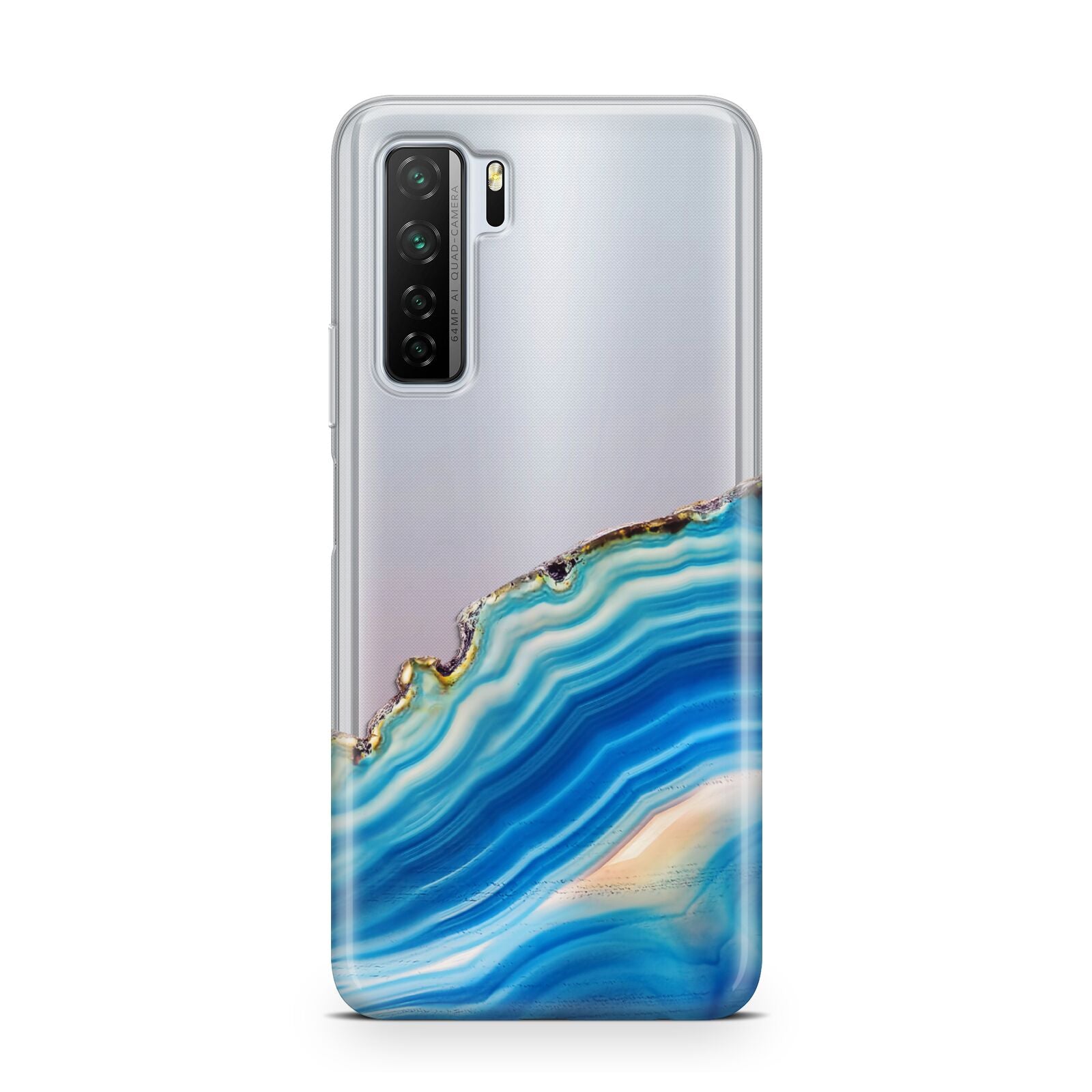 Agate Pale Blue and Bright Blue Huawei P40 Lite 5G Phone Case