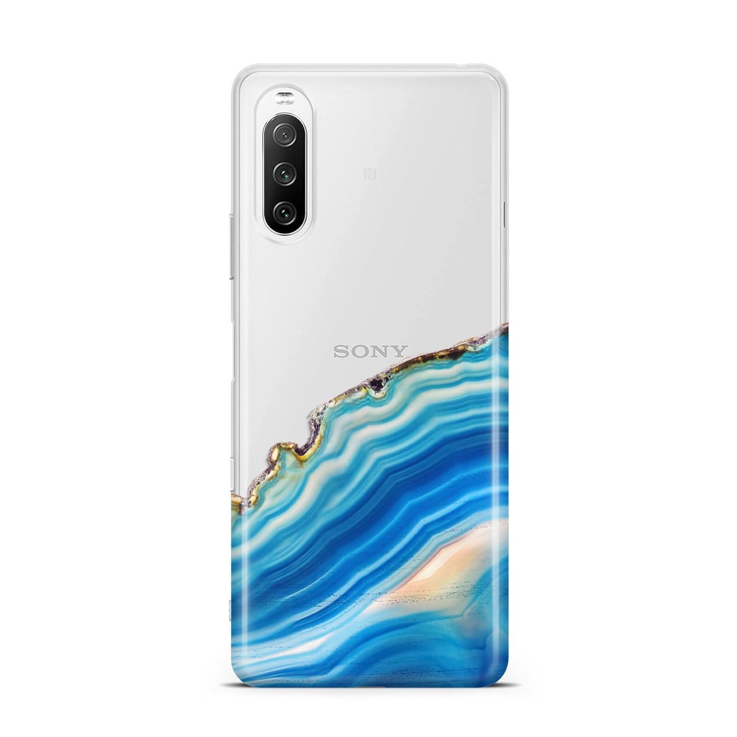 Agate Pale Blue and Bright Blue Sony Xperia 10 III Case