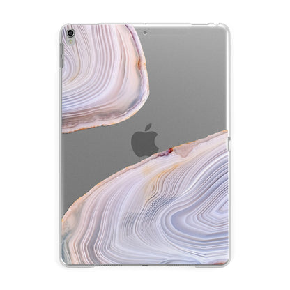 Agate Pale Pink and Blue Apple iPad Silver Case