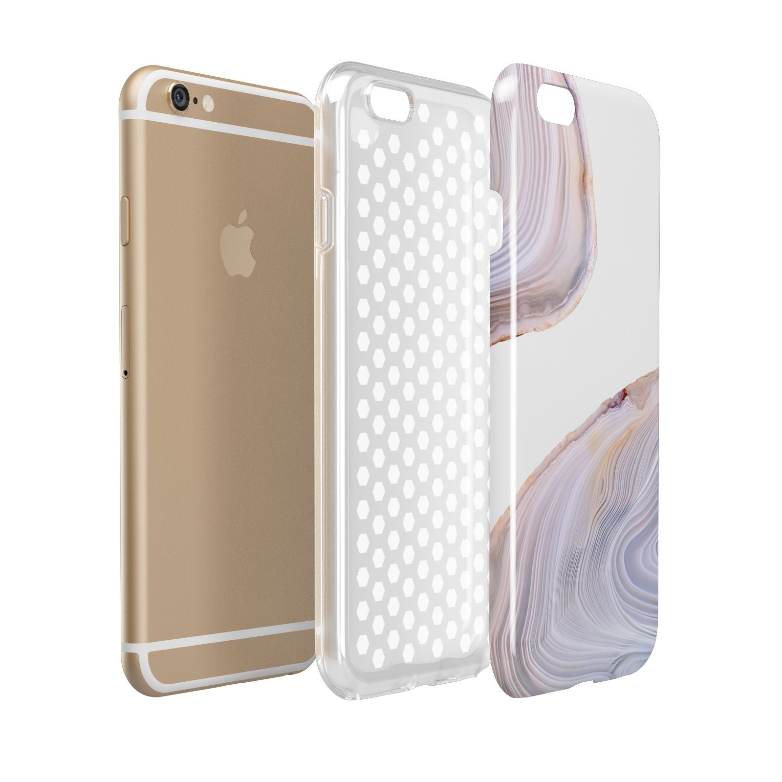 Agate Pale Pink and Blue Apple iPhone 6 3D Tough Case Expanded view