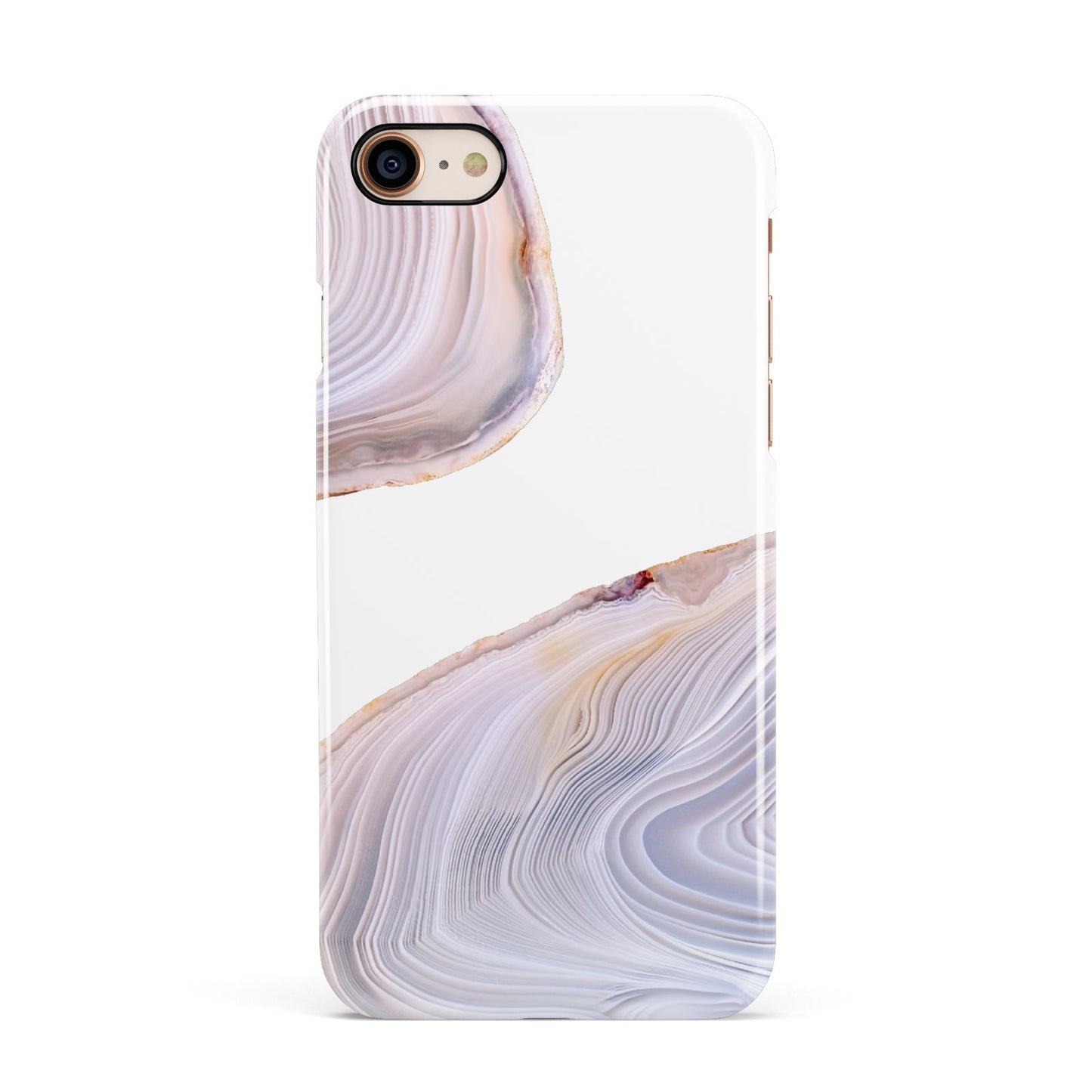 Agate Pale Pink and Blue Apple iPhone 7 8 3D Snap Case