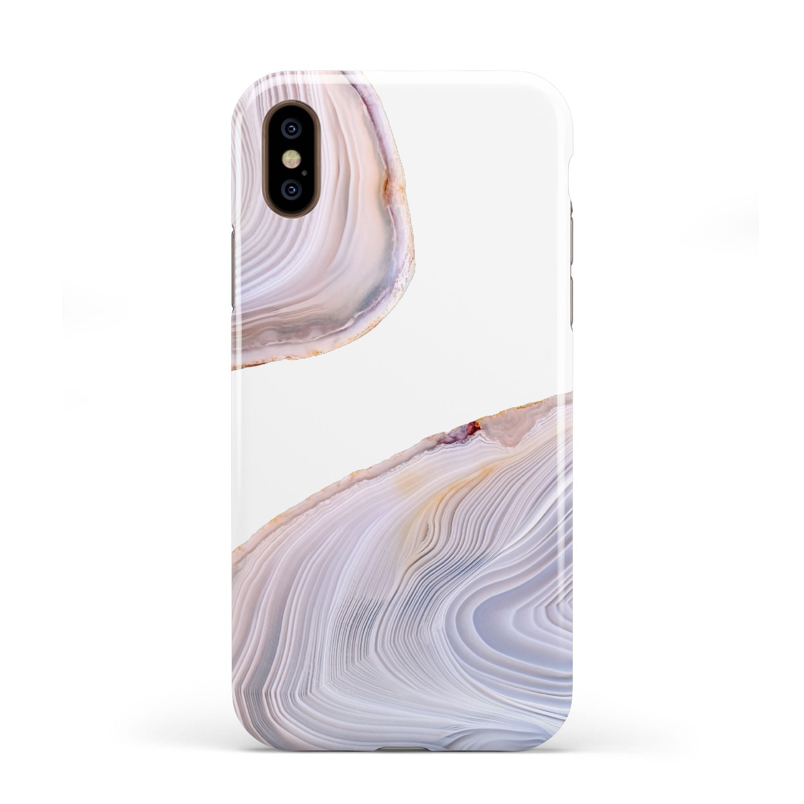 Agate Pale Pink and Blue Apple iPhone XS 3D Tough