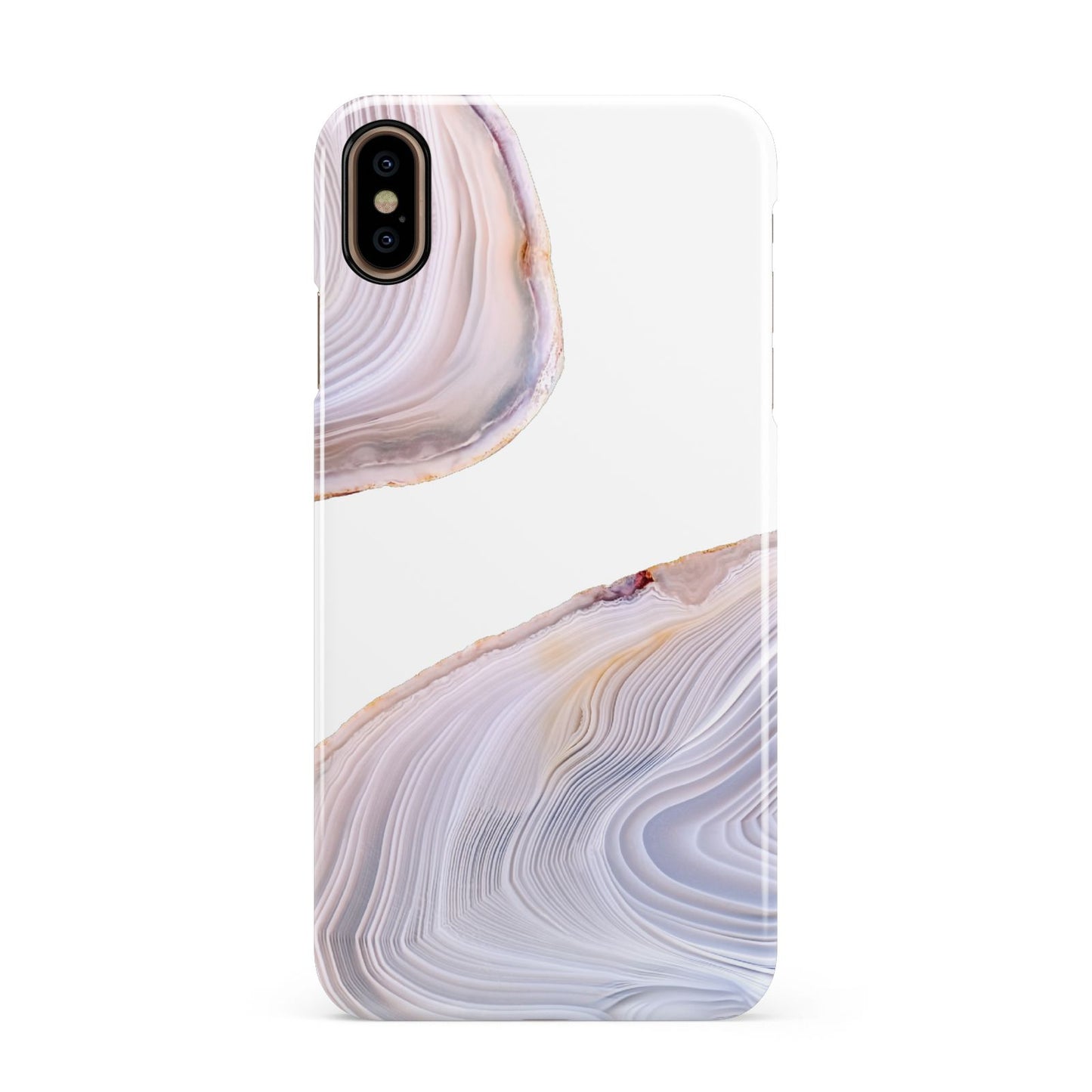 Agate Pale Pink and Blue Apple iPhone Xs Max 3D Snap Case