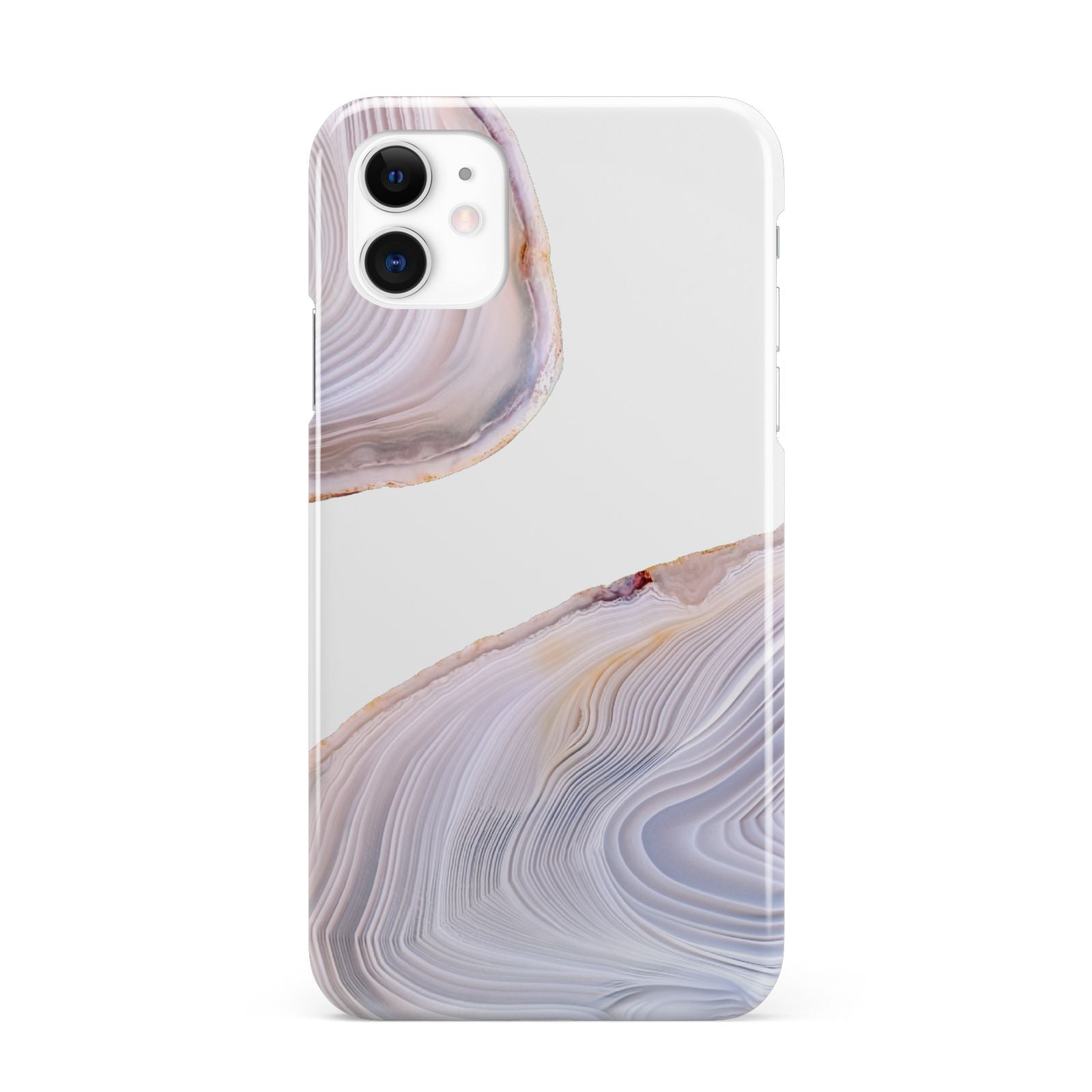 Agate Pale Pink and Blue iPhone 11 3D Snap Case