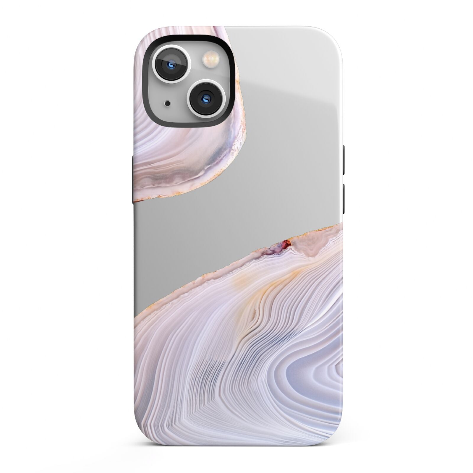 Agate Pale Pink and Blue iPhone 13 Full Wrap 3D Tough Case