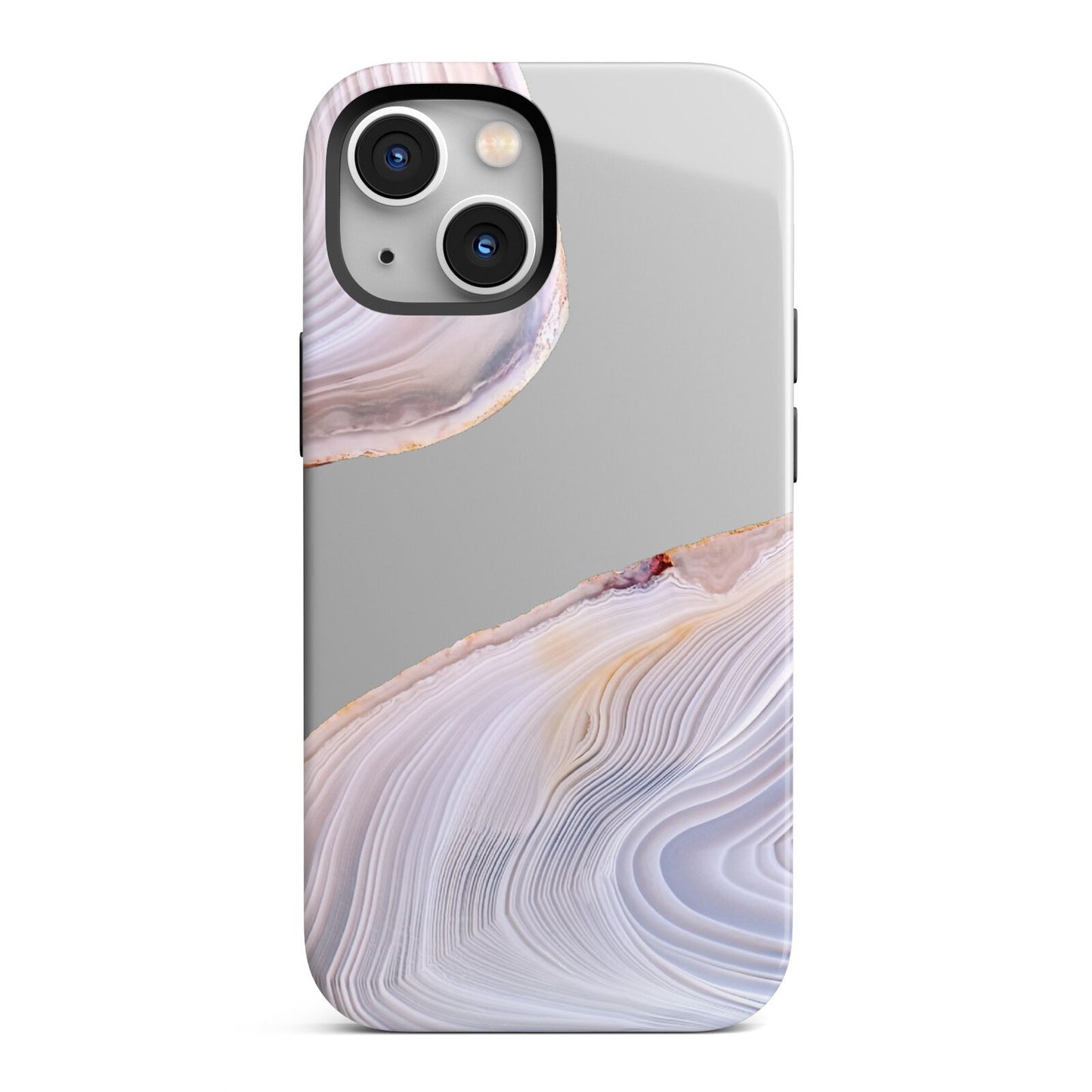 Agate Pale Pink and Blue iPhone 13 Mini Full Wrap 3D Tough Case