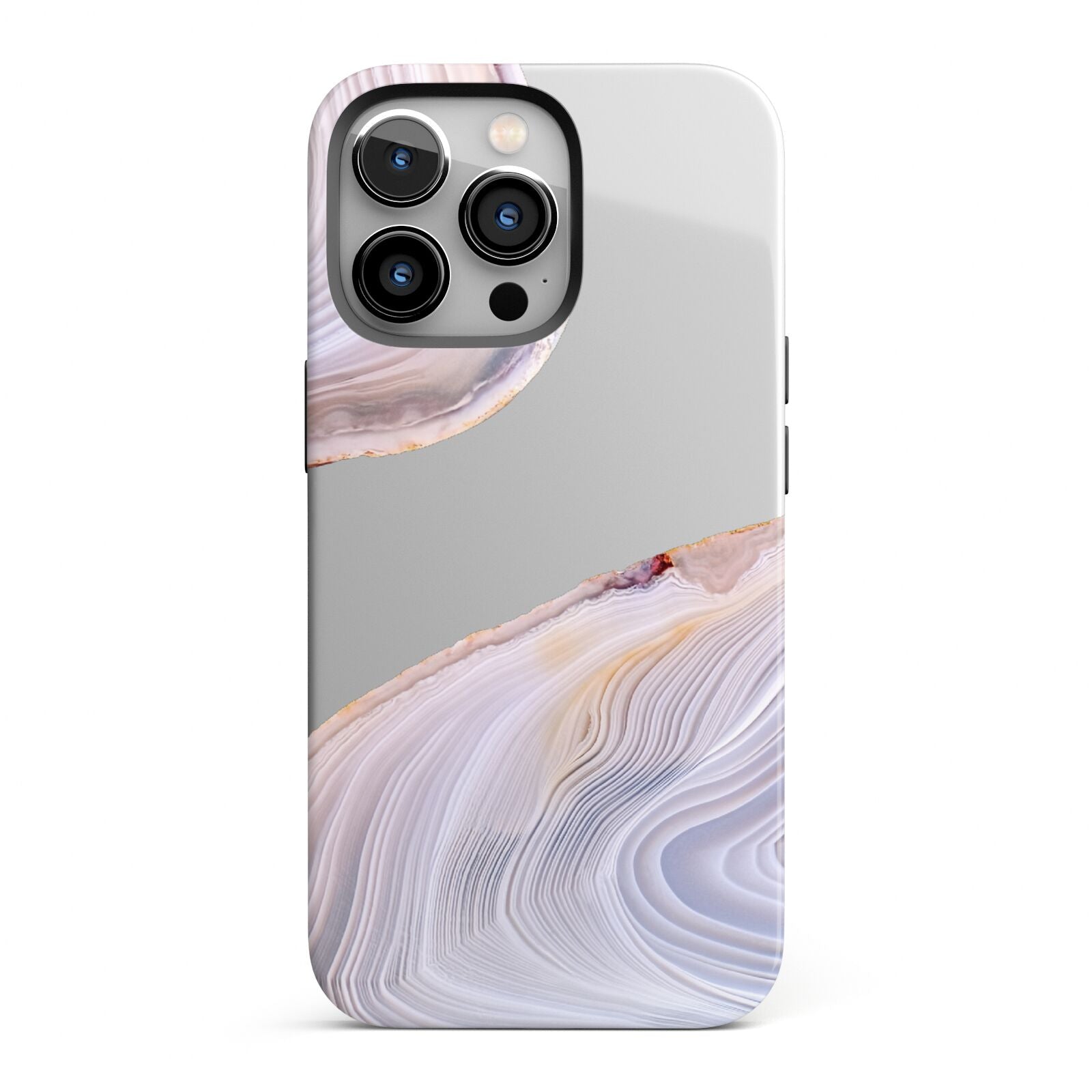 Agate Pale Pink and Blue iPhone 13 Pro Full Wrap 3D Tough Case