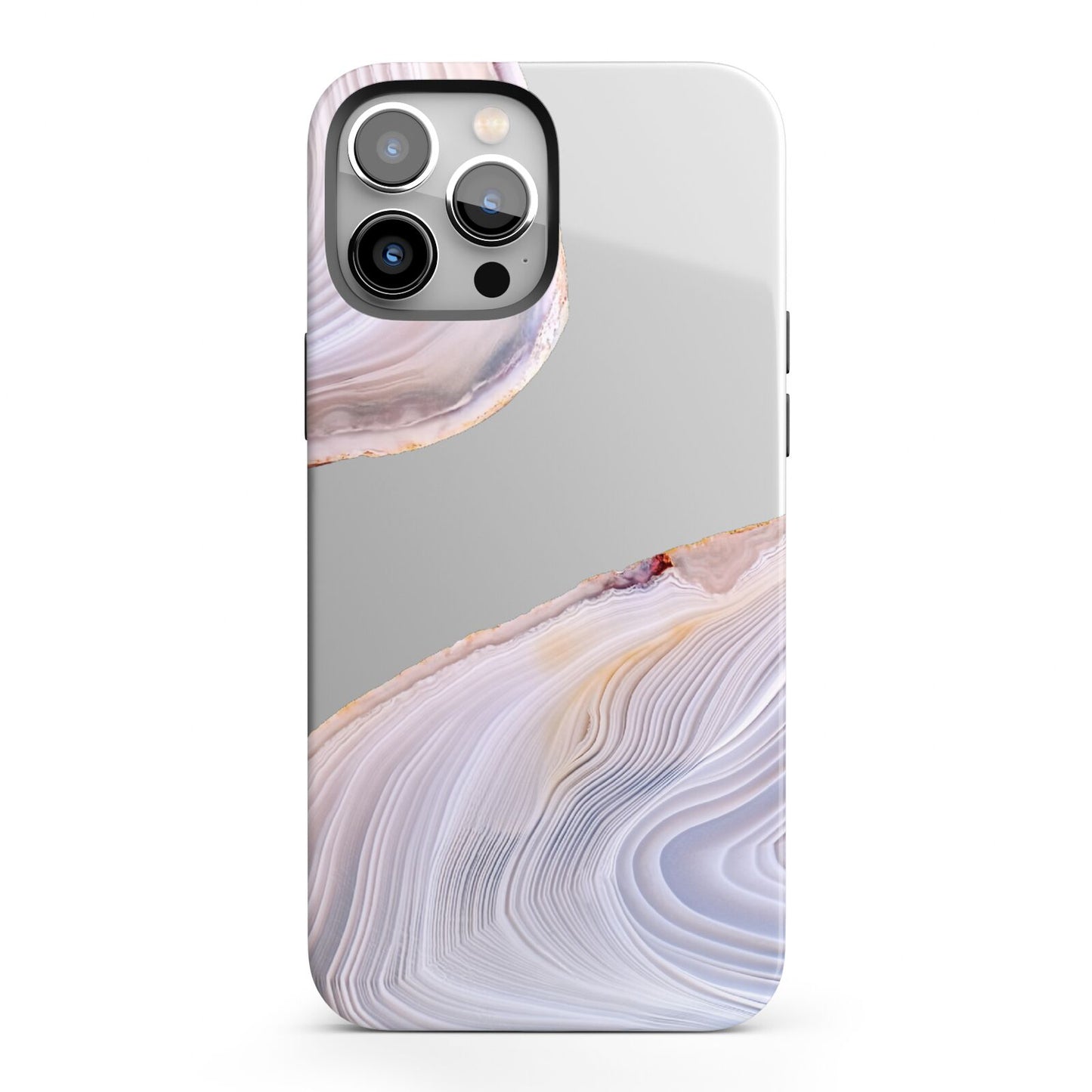 Agate Pale Pink and Blue iPhone 13 Pro Max Full Wrap 3D Tough Case