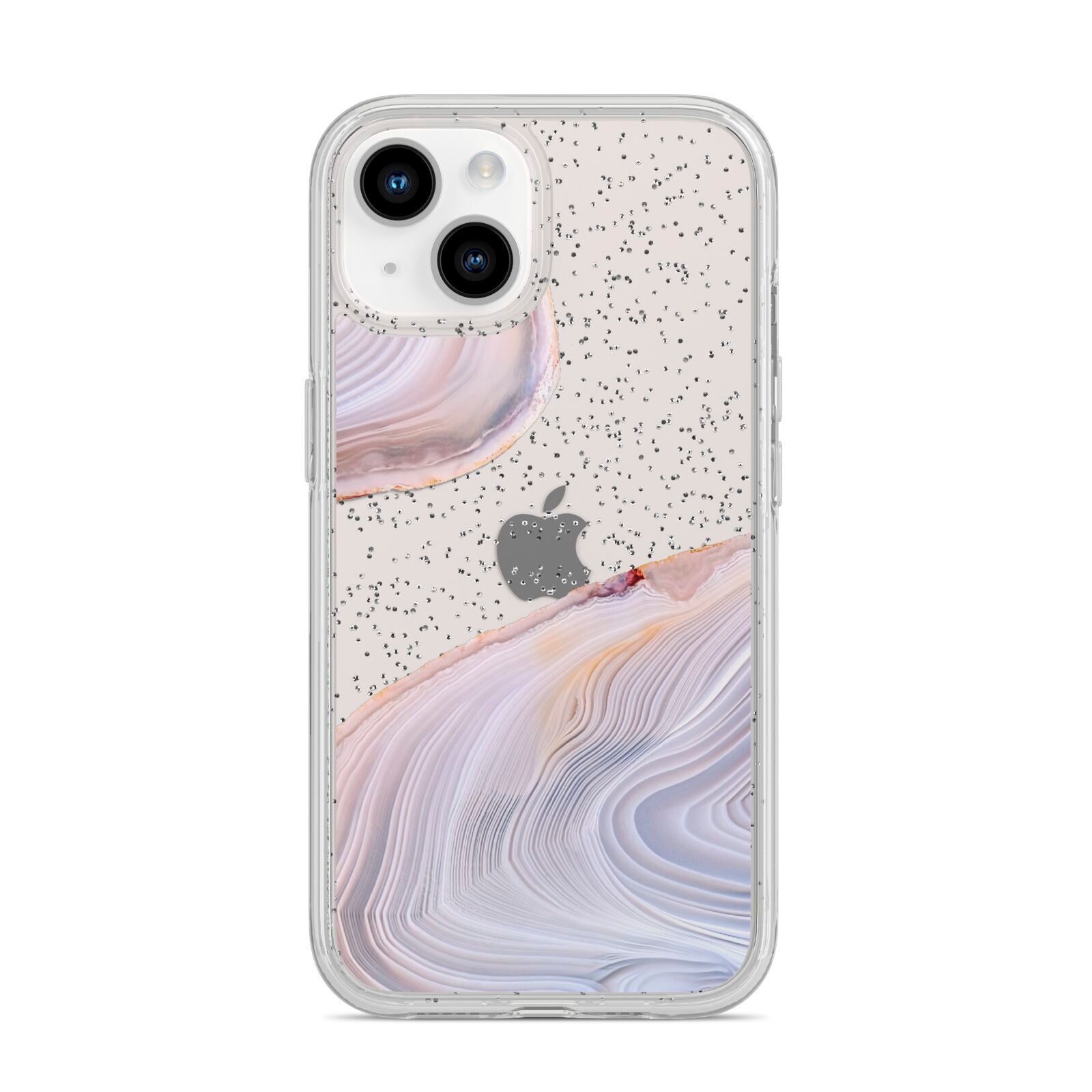 Agate Pale Pink and Blue iPhone 14 Glitter Tough Case Starlight