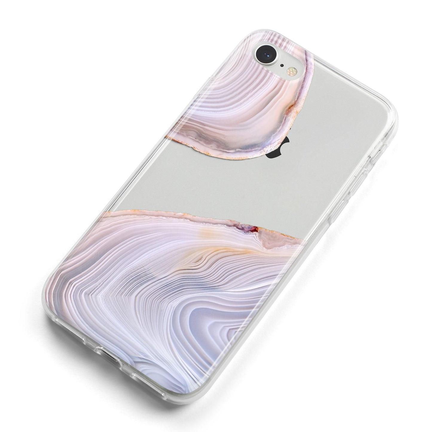 Agate Pale Pink and Blue iPhone 8 Bumper Case on Silver iPhone Alternative Image