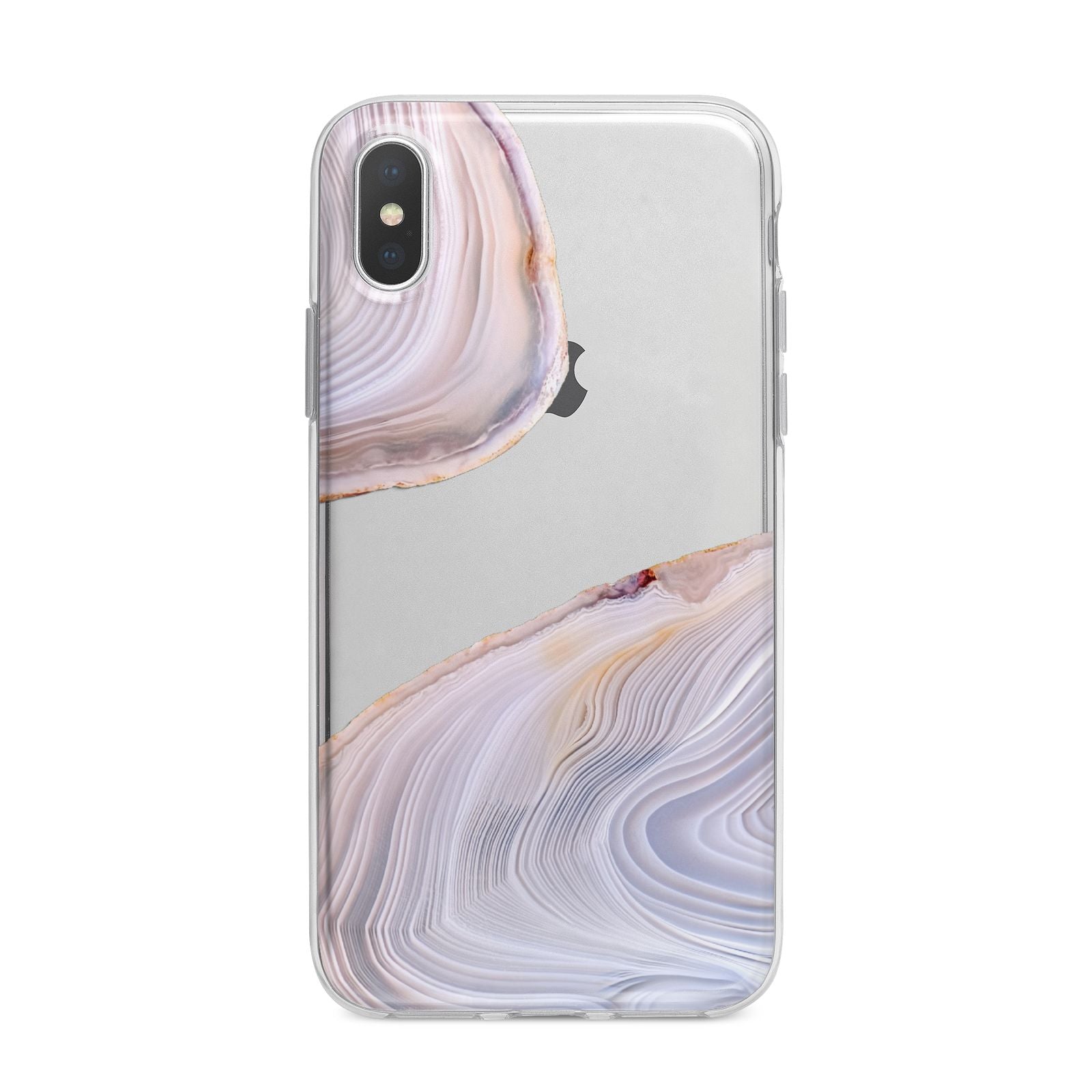 Agate Pale Pink and Blue iPhone X Bumper Case on Silver iPhone Alternative Image 1