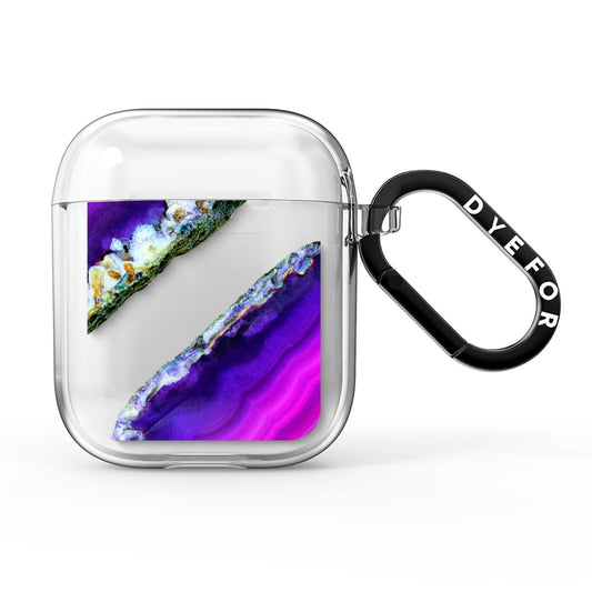 Agate Purple and Pink AirPods Clear Case
