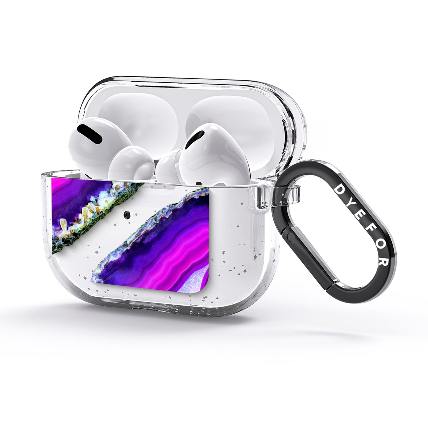 Agate Purple and Pink AirPods Glitter Case 3rd Gen Side Image