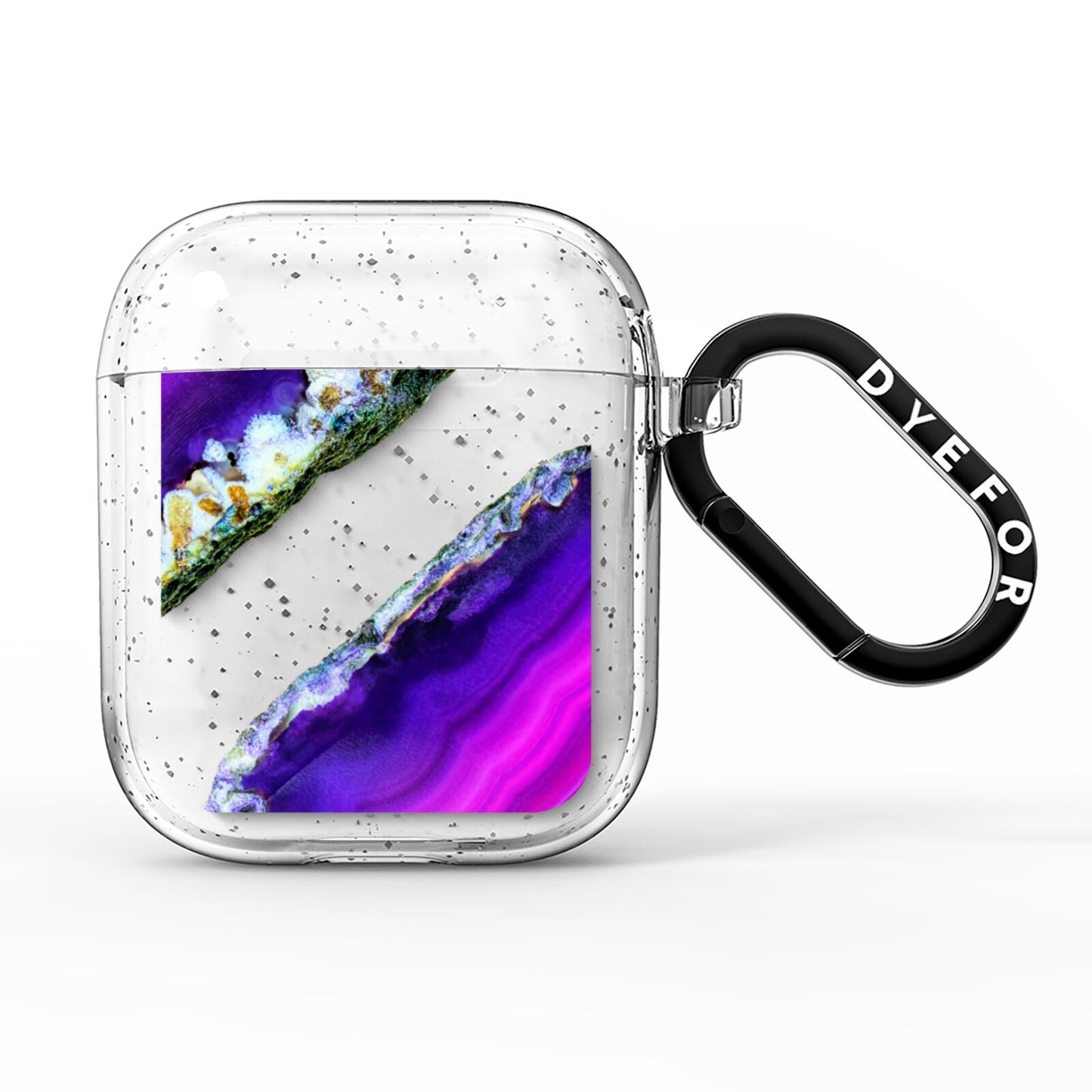 Agate Purple and Pink AirPods Glitter Case