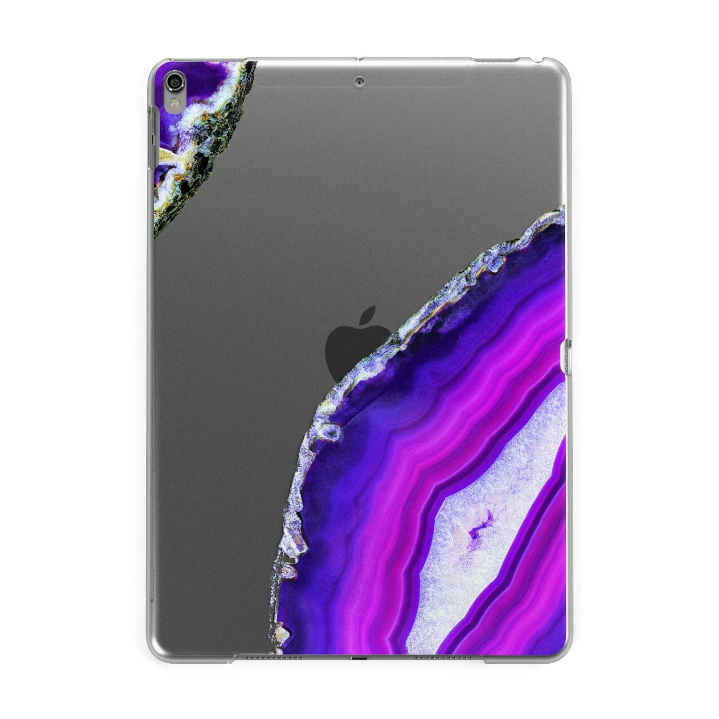 Agate Purple and Pink Apple iPad Grey Case