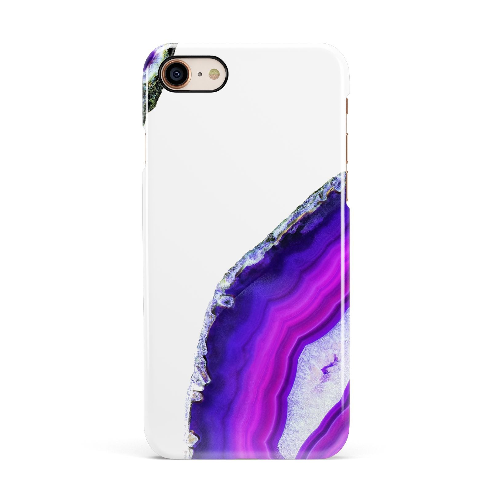 Agate Purple and Pink Apple iPhone 7 8 3D Snap Case