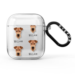 Airedale Terrier Icon with Name AirPods Case