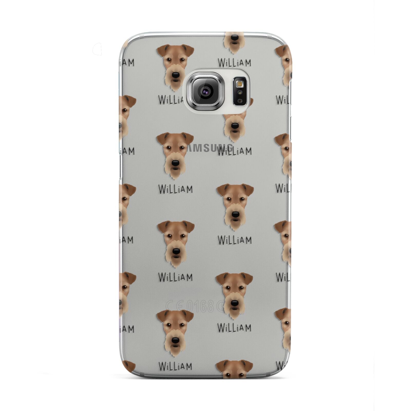 Airedale Terrier Icon with Name Samsung Galaxy S6 Edge Case