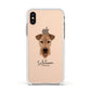 Airedale Terrier Personalised Apple iPhone Xs Impact Case White Edge on Gold Phone