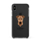 Airedale Terrier Personalised Apple iPhone Xs Max Impact Case Black Edge on Black Phone