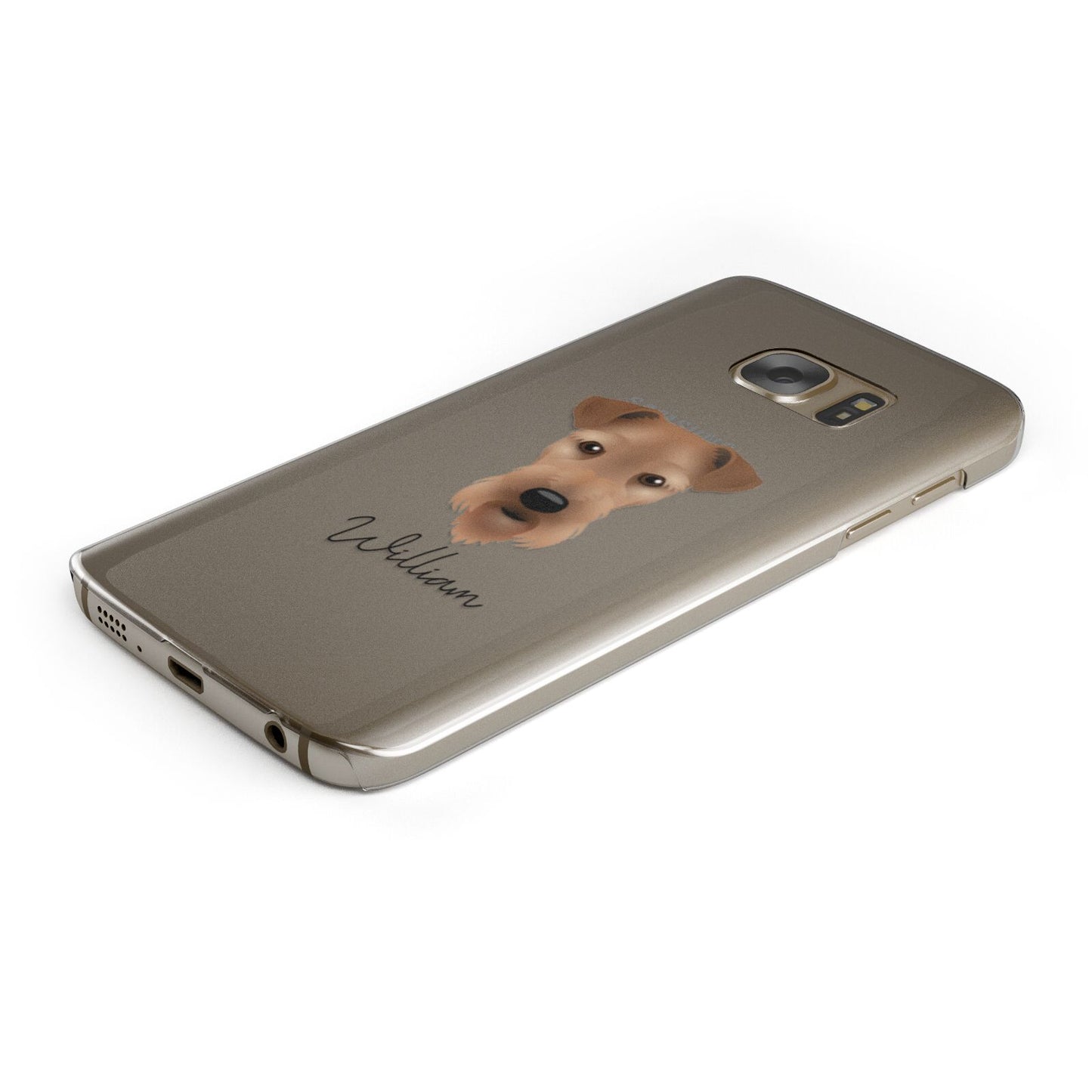 Airedale Terrier Personalised Samsung Galaxy Case Bottom Cutout