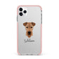 Airedale Terrier Personalised iPhone 11 Pro Max Impact Pink Edge Case