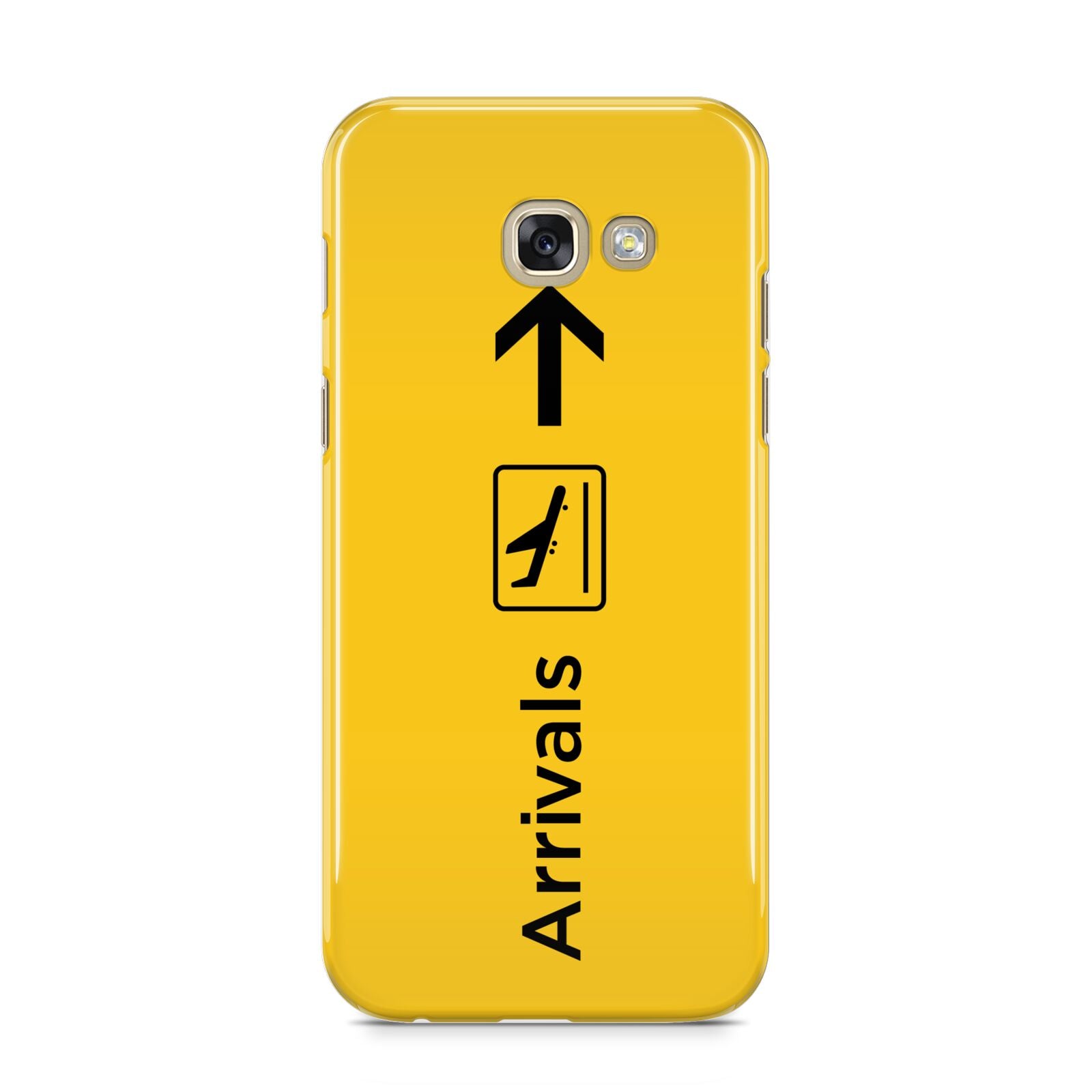 Airport Arrivals Samsung Galaxy A5 2017 Case on gold phone