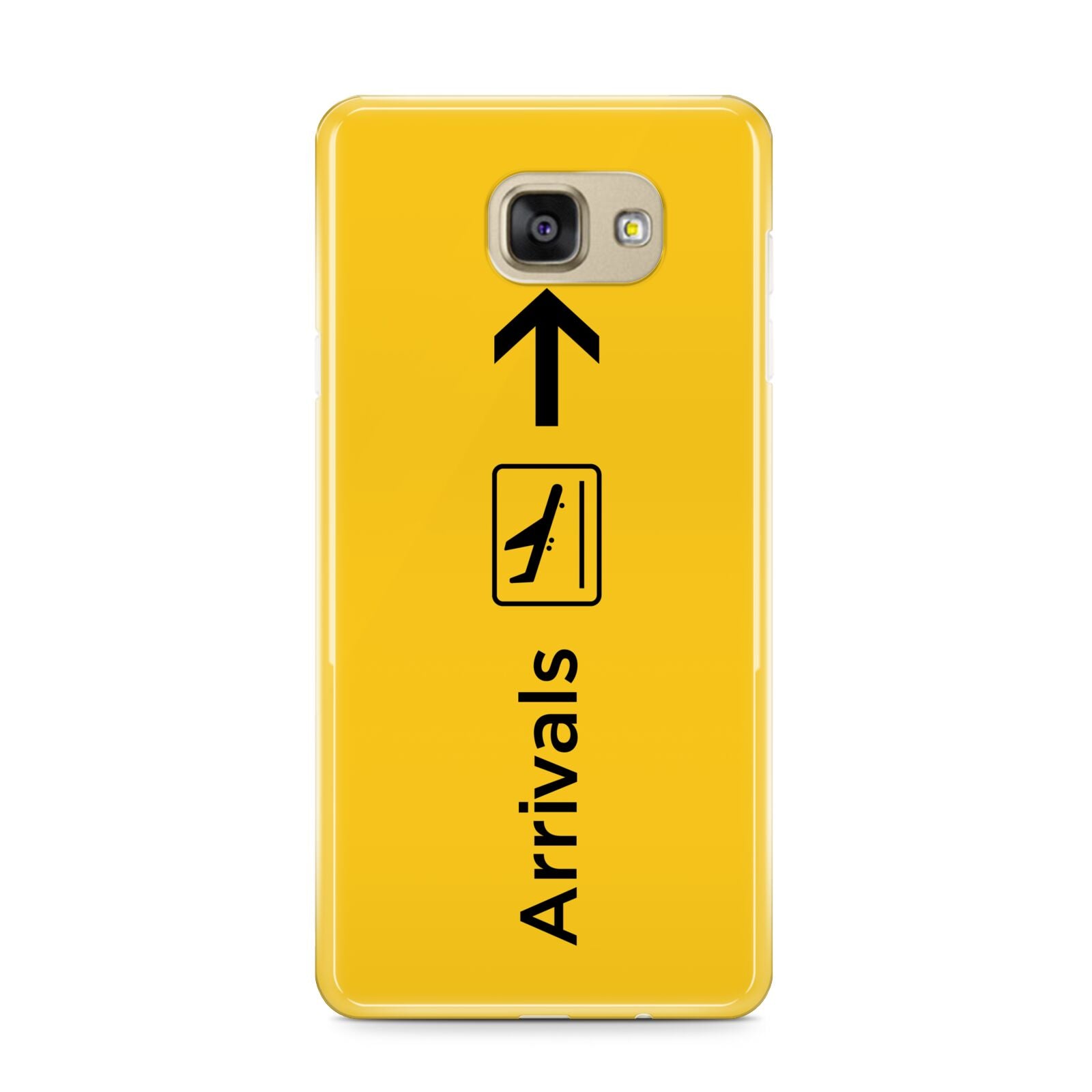 Airport Arrivals Samsung Galaxy A9 2016 Case on gold phone