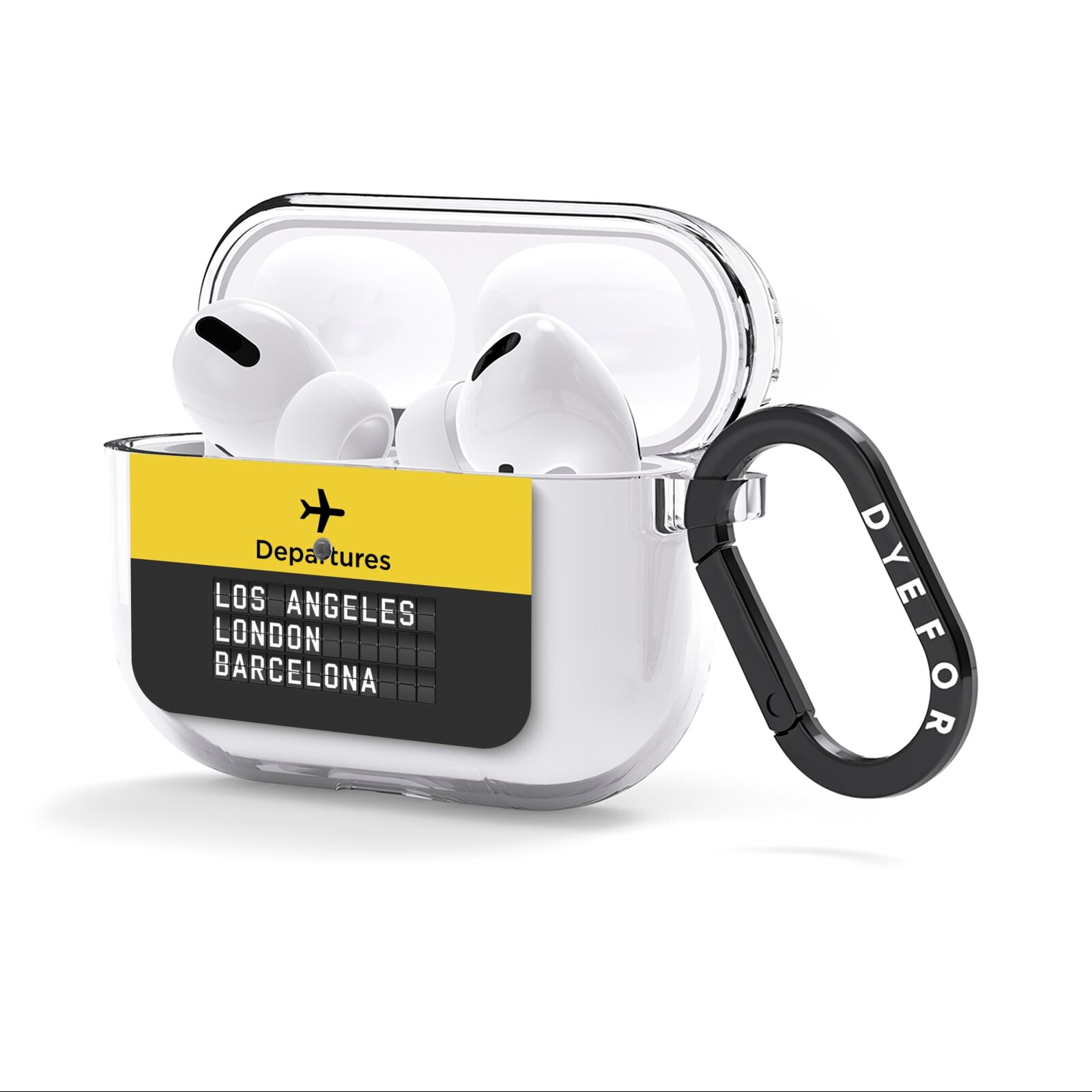 Airport Departures Board AirPods Clear Case 3rd Gen Side Image