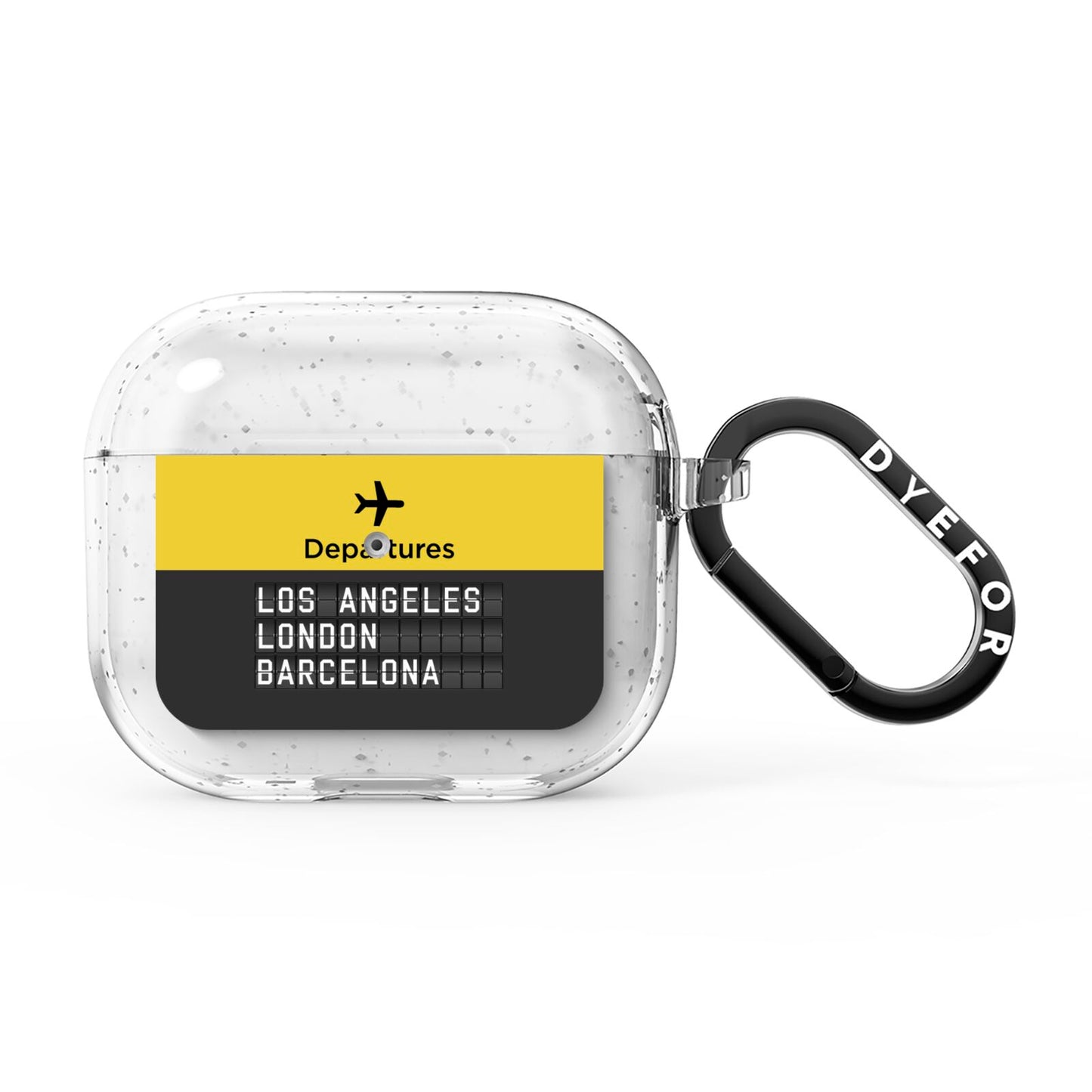 Airport Departures Board AirPods Glitter Case 3rd Gen